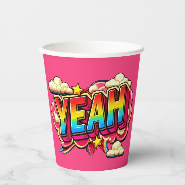 Colorful YEAH paper cup! Cups (Front)