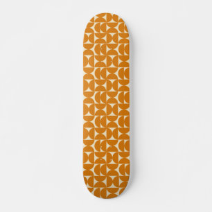 Colorful Yellow Geometric Patterned  Skateboard