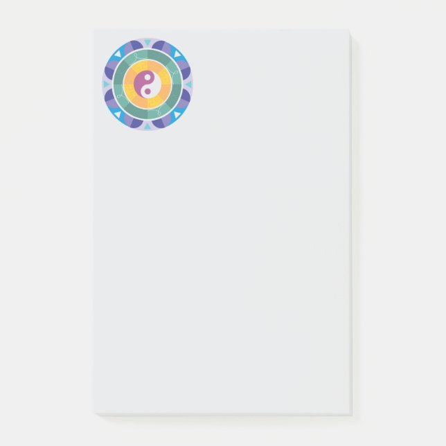 Colorful Yin Yang Pattern Post-it Notes (Front)