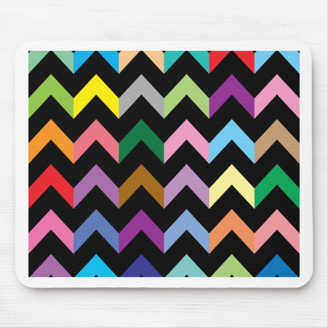Colorful zigzag pattern mouse pad (Front)