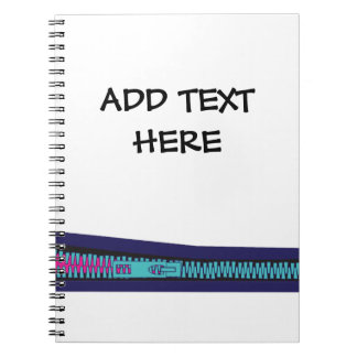 colorful zip design notebook