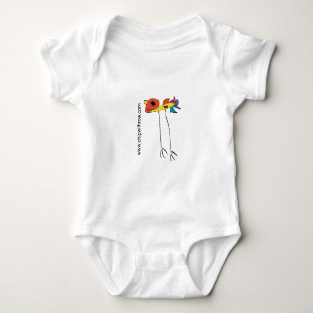 colorfulbird2 baby bodysuit (Front)