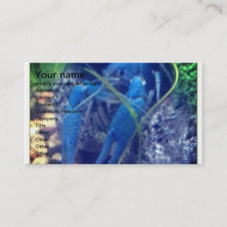 colorfull blue lobster business card