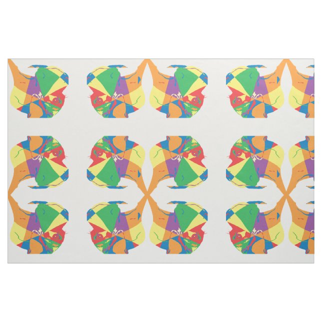 Colorfull Great Dane Fabric (Fat Quarter)