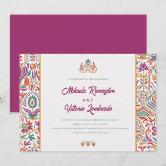 Colorfull Indian Style Wedding Invitation
