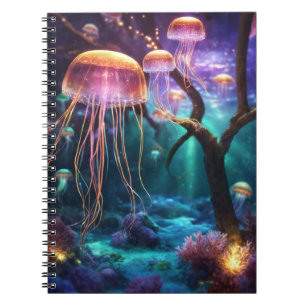 Colorfull Jelly fish - Sea life - Underwater world Notebook
