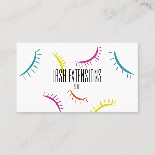 Colorfull Lash Extension business Card (Front)