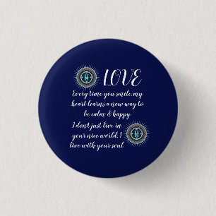 COLORFULL MODERN FLOWER GIFT DAUGHTER SISTER MOM  3 CM ROUND BADGE