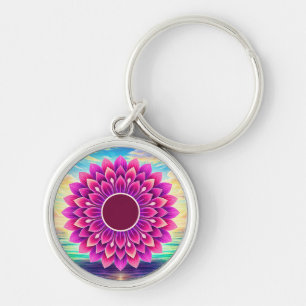 COLORFULL MODERN FLOWER GIFT DAUGHTER SISTER MOM KEY RING