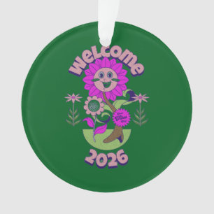 COLORFULL MODERN FLOWER GIFT DAUGHTER SISTER MOM  ORNAMENT