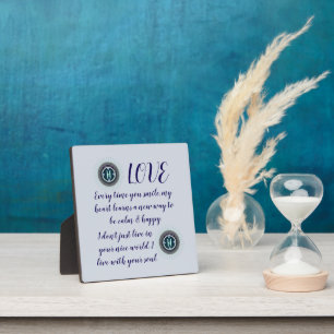 COLORFULL MODERN FLOWER GIFT DAUGHTER SISTER MOM PLAQUE