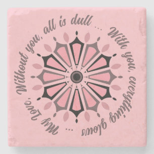 COLORFULL MODERN FLOWER GIFT DAUGHTER SISTER MOM STONE COASTER
