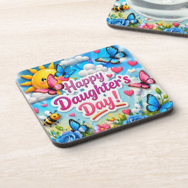 COLORFULL MODERN LOVE GIFT FOR DAUGHTER  COASTER (Left Side)