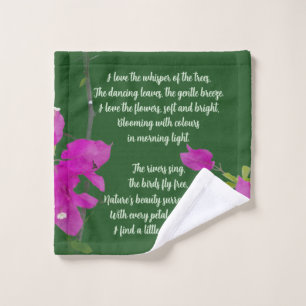 COLORFULL NATURE FLOWER GIFT DAUGHTER SISTER MOM WASH CLOTH
