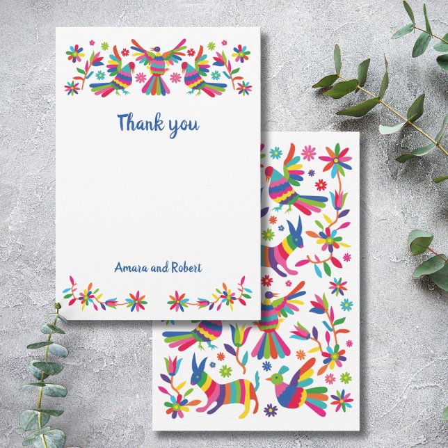 COLORFULL OTOMI MEXICAN THANK YOU CARD (Creator Uploaded)