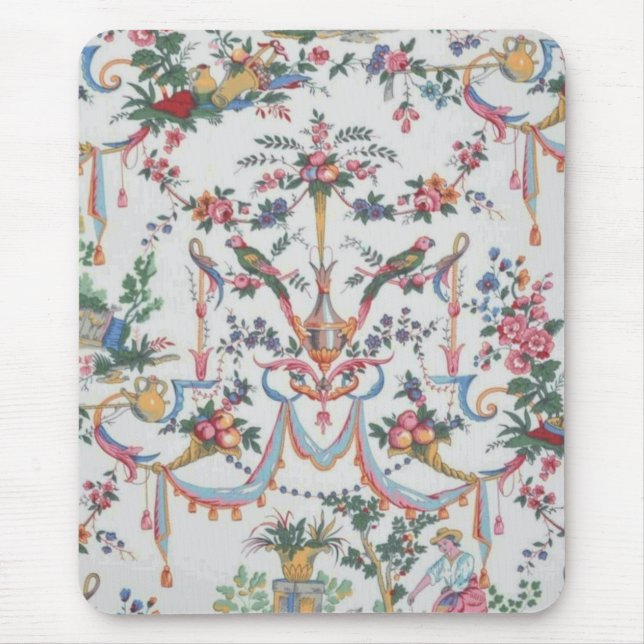 Colorfull Toile de Jouy Mouse Pad (Front)
