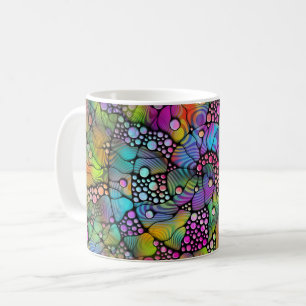 Colorfully Dots Spirals Hand Painting 1 Coffee Mug