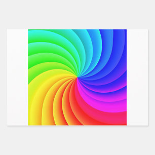 Colorfulm Pinwheel  Wrapping Paper Sheet