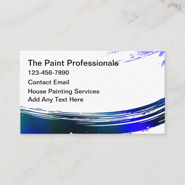 ColorfulModern House Painter Business Cards Design (Front)