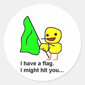 Colorguard Duck Classic Round Sticker