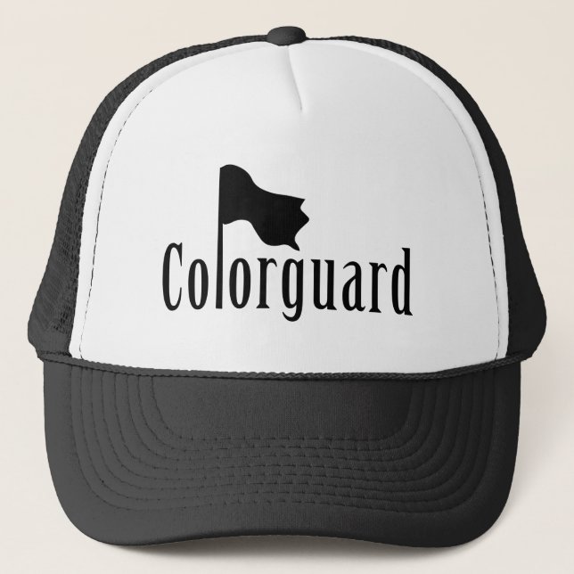 Colorguard Flag Text Trucker Hat (Front)