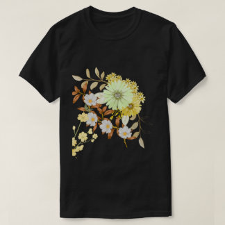 Coloring Flowers Art Design | Floral Coloring T-Shirt