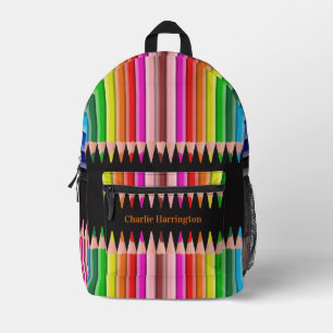 Coloring Pencils custom name Printed Backpack