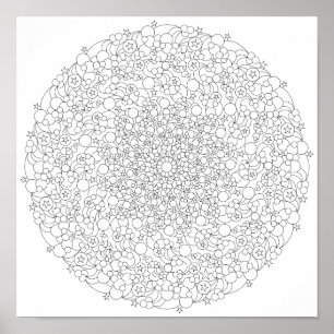 Coloring Poster – Bubble Star Mandala