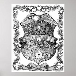 Coloring Poster "In the Line of Duty"