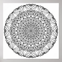 Coloring Poster – Sunstar Mandala