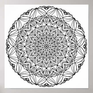 Coloring Poster – Sunstar Mandala