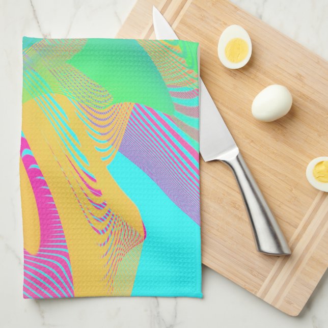 COLORS FLUO - Fractal Art - Tea Towel (Quarter Fold)