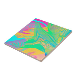 COLORS FLUO - Fractal Art - Tile