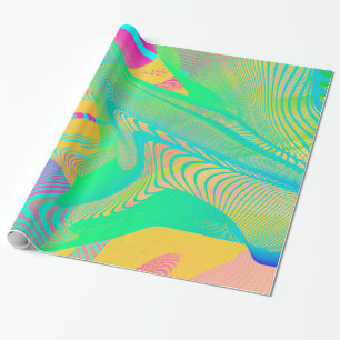 COLORS FLUO - Fractal Art - Wrapping Paper
