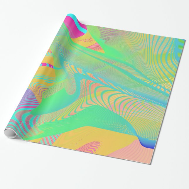 COLORS FLUO - Fractal Art - Wrapping Paper (Unrolled)