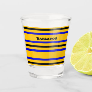 Colors of Barbados Flag Shot Glass
