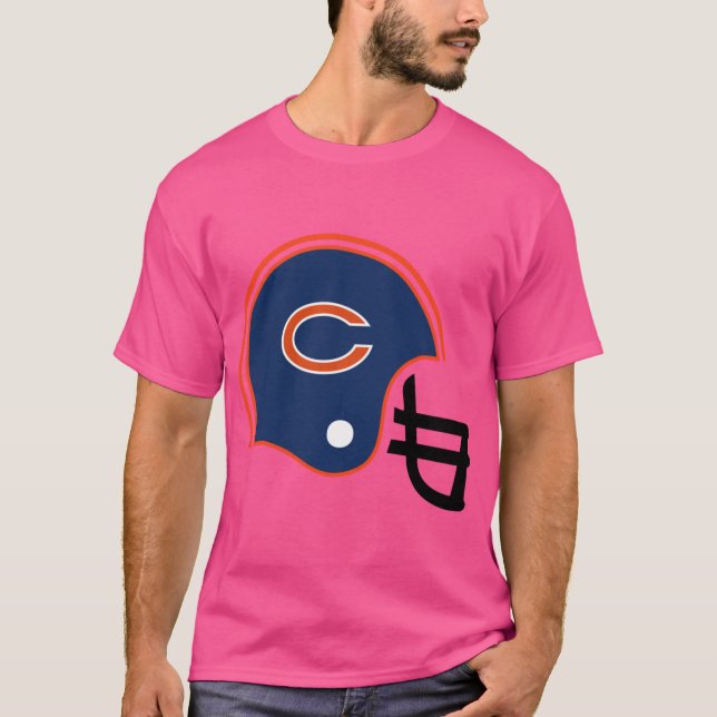 Colors Of Chicago Football Fan Sticker T-Shirt (Front)