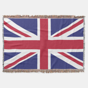 Colors of Great Britain Flag. Throw Blanket