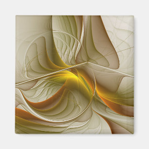 Colors of Precious Metals, Abstract Fractal Art Magnet