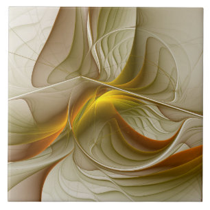 Colors of Precious Metals, Abstract Fractal Art Tile