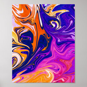 Colors Storm Best abstract colorful painting Poster