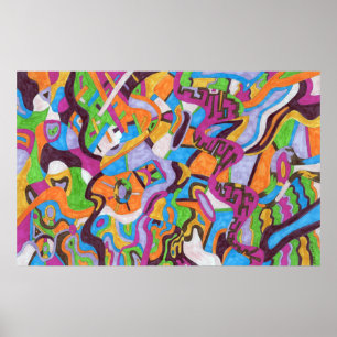 "Colorscape" Abstract Art Poster