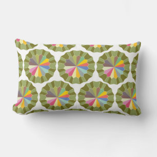 colorwheel patterned lumbar cushion