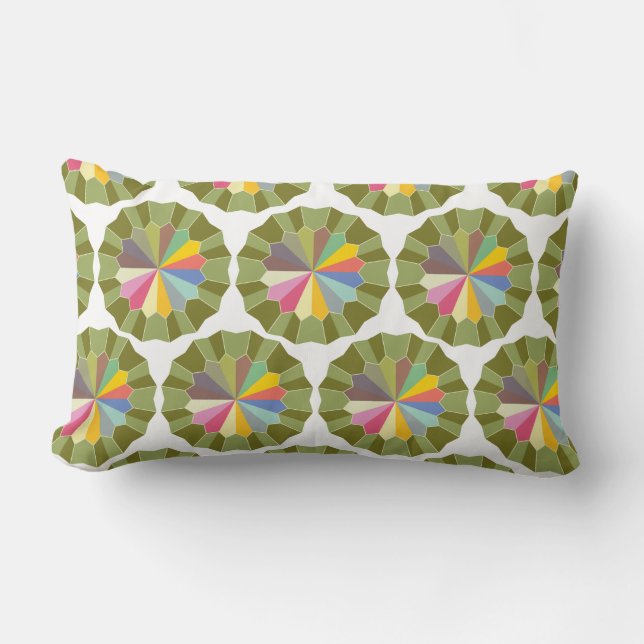 colorwheel patterned lumbar cushion (Front)