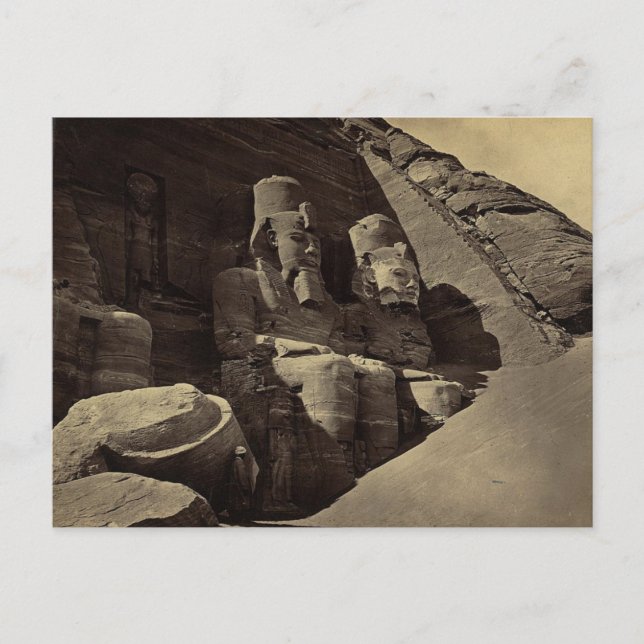 Colossal Figures, Abu Sunbul, Egypt Postcard (Front)