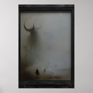 Colossal Monster Wall Art Print, Gothic Dark
