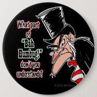 Colossal Scrooge Pinback Button (black)