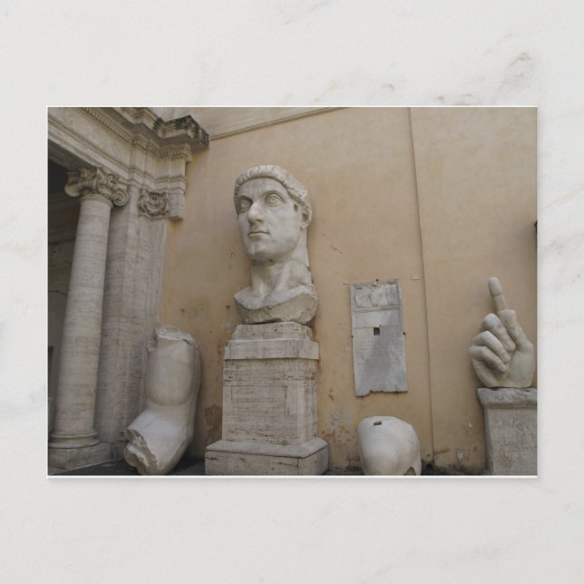 Colossal statue of Constantine Postcard (Front)
