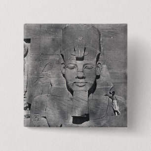 Colossal statue of Ramesses II at Abu Simbel, 1850 15 Cm Square Badge