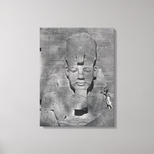 Colossal statue of Ramesses II at Abu Simbel, 1850 Canvas Print